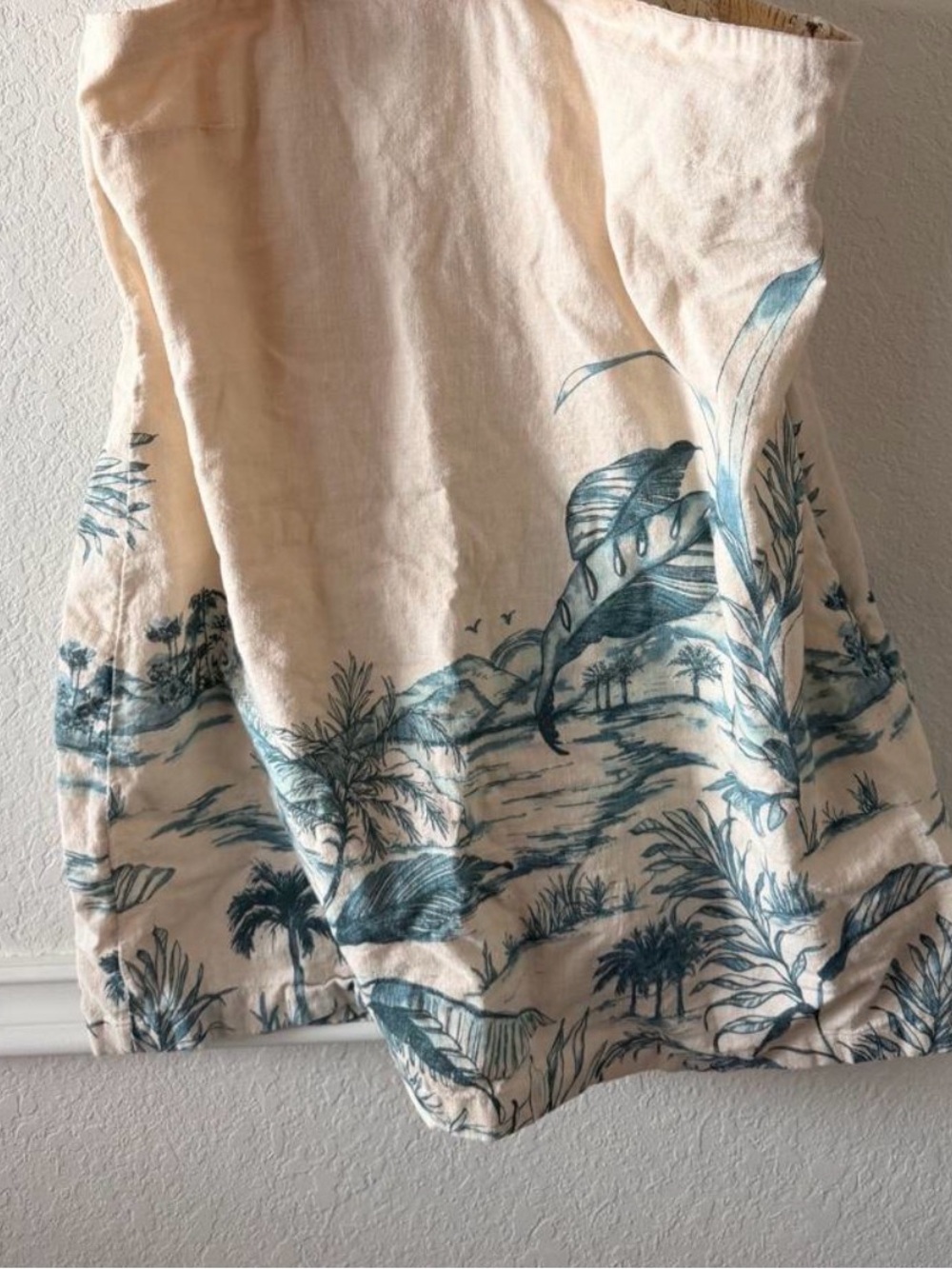 Blue and Cream Tropical dress